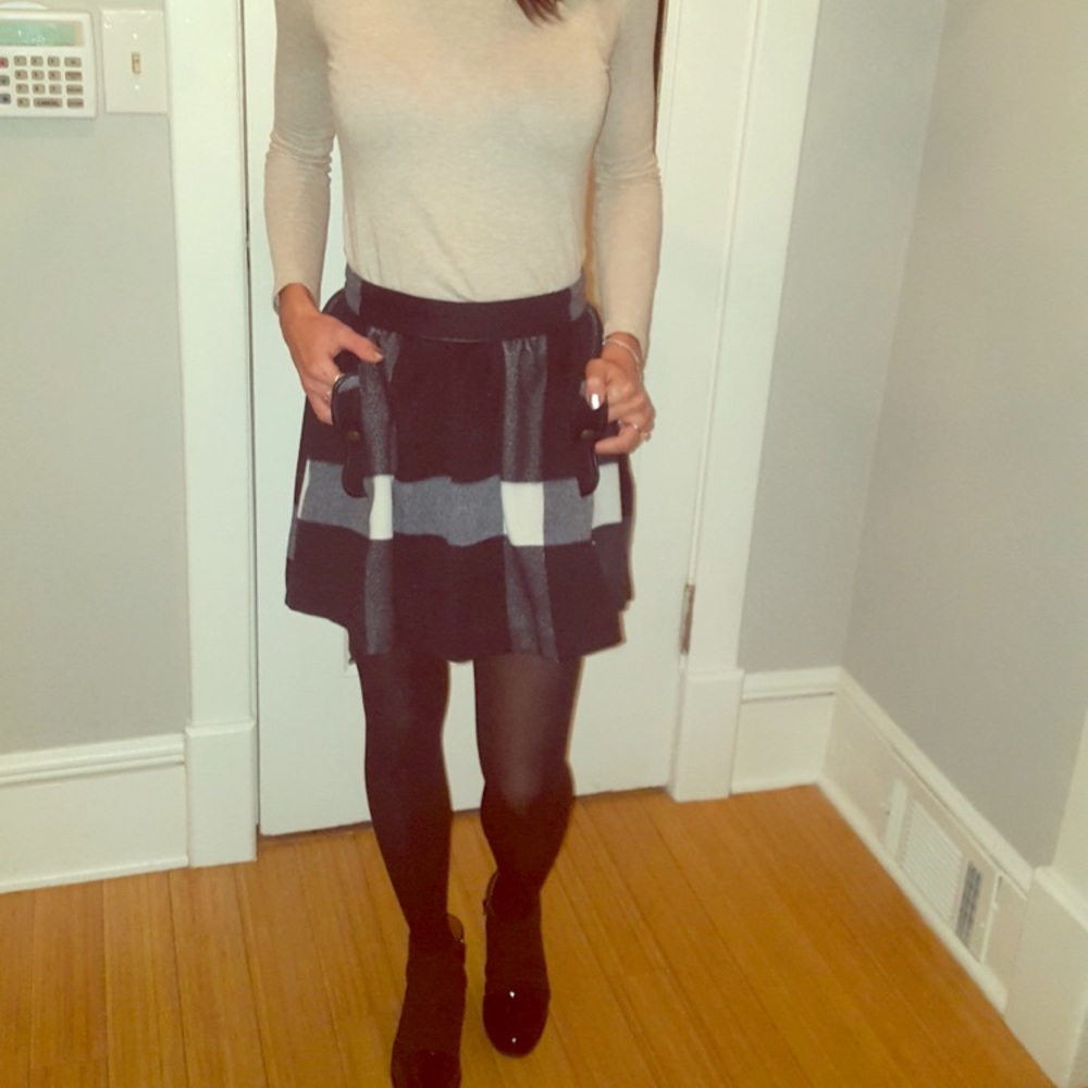 Free People Plaid Mini Skirt